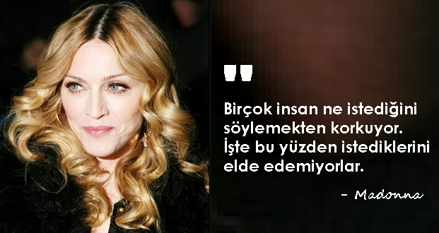 Madonna'dan başarıya dair sözler...